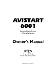 Avital 6001 Owner`s manual