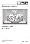 Miele M 6012 SC Operating instructions