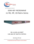 Dow-Key Microwave MS-1U18S-4 Operator`s manual