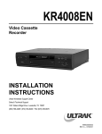 Ultrak KR4008EN Operating instructions