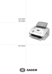 Sagem FAX 3240 User manual