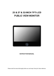 ViewZ TFT-LCD IP PUBLIC VIEW MONITOR Instruction manual