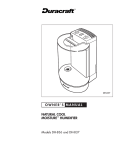 Duracraft DH837 Owner`s manual