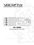 VocoPro SUB-1200 Owner`s manual