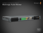 Blackmagicdesign Audio Monitor Instruction manual