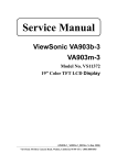 ViewSonic VA903m-3 VS11372 Service manual
