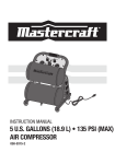 MasterCraft 5 U.S. GALLONS (18.9 L) Instruction manual