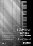 Yamaha CLP-990M Owner`s manual