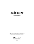 Directed Electronics 581XP Installation guide