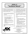 American Dryer Corp. Phase 7 OPL/Fire Suppression System EURO-14 Installation manual