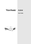 ViewSonic PJ510 - SVGA LCD Projector User guide