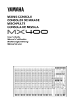 Yamaha MX400 User`s guide