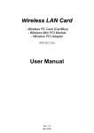 E-Tech Wireless PC Card (CardBus) User manual