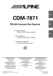Alpine CDM-7871R Owner`s manual