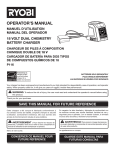Ryobi P116 Operator`s manual