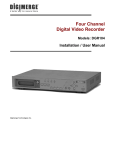 Maxtor 4-Channel DVR (Digital Video Recorder) User manual