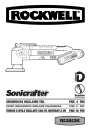 Rockwell Sonicrafter F50 RK5141K Operating instructions