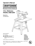 Craftsman 240 Series Operator`s manual
