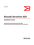 Brocade Communications Systems  ADX 10000 Installation guide