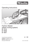 Miele T1312 Operating instructions