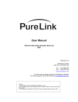 Dtrovision LLc Pure Link DCE Series User manual