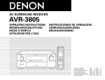 Denon AVR-3805 Operating instructions