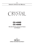 Runco CR-40HD Installation manual