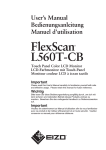 Eizo FlexScan L560T-CB User`s manual