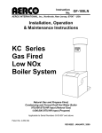 Aerco KC Series Instruction manual