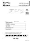 Marantz SA-17S1 Specifications