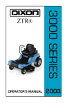 Dixon ZTR Mowers Operator`s manual