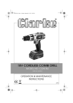 Clarke CON18LI Instruction manual