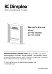 Dimplex DFP15-1134NG Owner`s manual