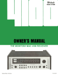 McIntosh MAC 4100 Owner`s manual