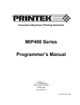 Zebra MtP400 Specifications