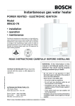 Bosch WR430-7K Installation guide