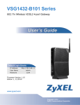 ZyXEL Communications VSG1432 User`s guide