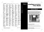 Roland MC-4 Owner`s manual