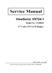 ViewSonic VX724 Service manual