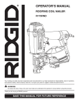 RIDGID R175RND Operator`s manual