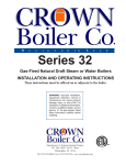 Crown Boiler 32 Series and Operating instructions