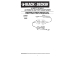 Black & Decker 2 AMP CHARGE RATE AUTOMATIC BATTERY MAINTAINER Instruction manual