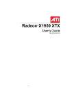 ATI Technologies RADEON X1950 XTX User`s guide