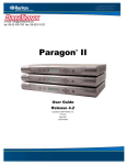 Raritan PARAGON II Series User guide