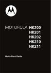 Motorola HK202 Operating instructions
