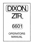 Dixon ZTR 6601 Operator`s manual