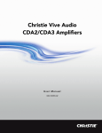 Christie CDA2 User manual