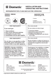 Dometic RM2663 Operating instructions