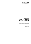 ASTRO VD-1673 Instruction manual