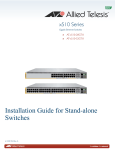 Allied Telesis AT-x510-52GTX Installation guide